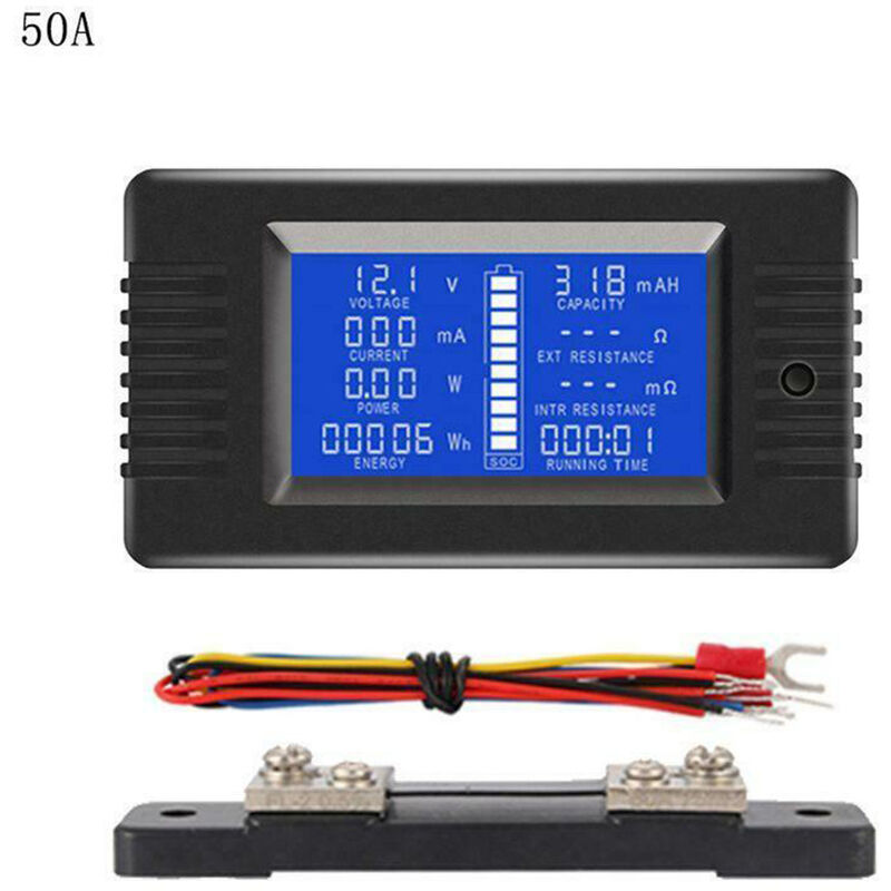 

Medidor de energia solar de voltaje de corriente digital con pantalla LCD,Derivacion 50A