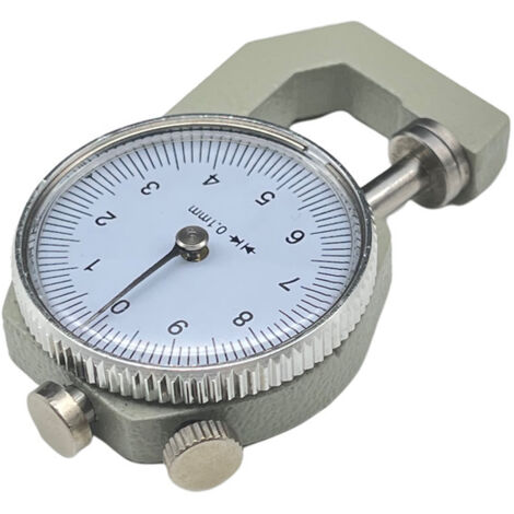 Medidor de espesor de esfera redonda de 0 a 10 mm, de metal, plástico resistente, medidor de espesor de metal preciso y duradero, medidor de espesor de cuero para paneles de tuberías de papel.