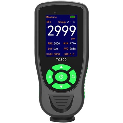 Medidor de espesor digital LCD de alta precisión para películas automotrices, probador de pintura con funciones de puesta a cero y restauración de la calibración de fábrica.