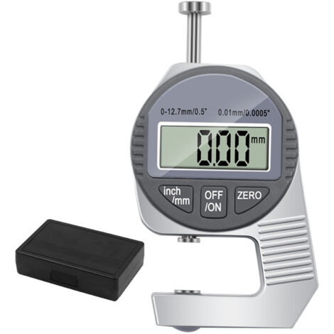 Medidor de espesor portátil de 0-12,7 mm con medición de presión digital.