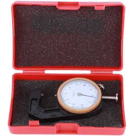 Medidor de espesor portátil de color negro, precisión de 0-10 mm, cabezal cónico, herramienta de medición para joyería y cuero.