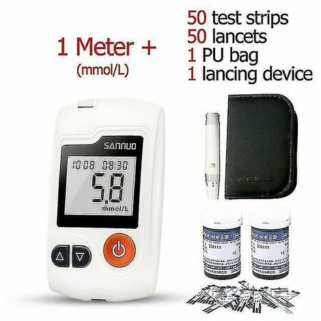 Medidor de glucosa para diabetes con tiras reactivas