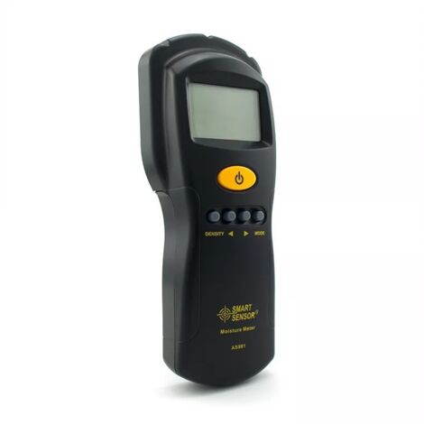 Medidor de humedad AS981, higrómetro digital para madera, cartón y estructuras de hormigón. Detector y comprobador de humedad. Proteja su superficie de trabajo.