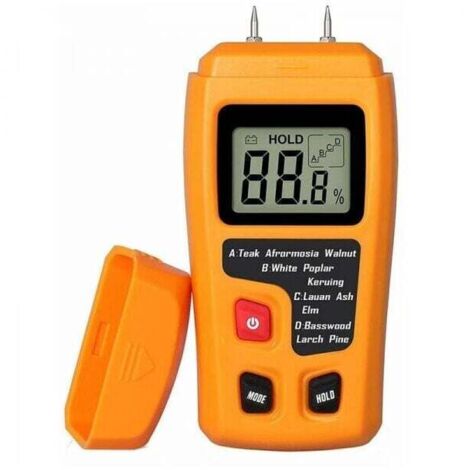 Medidor de humedad de madera portátil con pantalla LCD, detector de humedad para leña y papel.