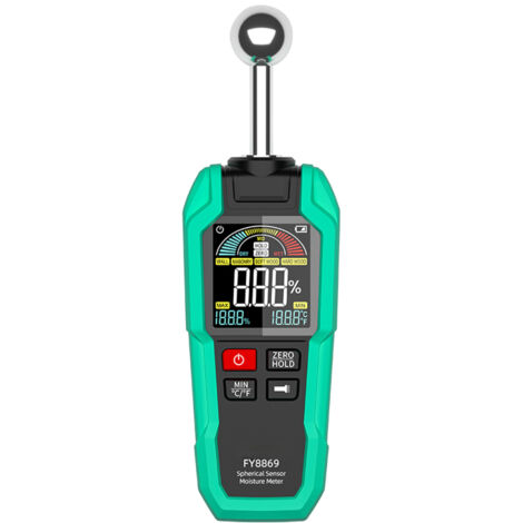 Medidor de humedad inalámbrico - Detector de humedad sin contacto para madera y paredes - Sonda digital con pantalla LCD