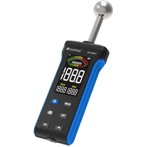 Medidor de humedad sin agujas en forma de T, detector de humedad para paredes, madera, mampostería y hormigón con pantalla LCD a color y alarma, detecta hasta 20-40 mm por debajo de la superficie.