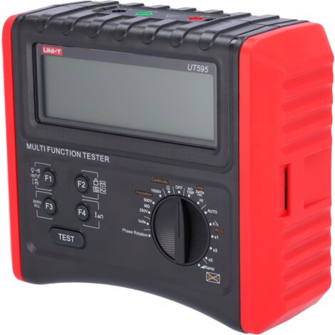 Medidor de instalaciones multifunción - Display LCD de 9999 cuentas - Medición resistencia aislamiento  y continuidad - Medición de impedancia de línea y bucle - Test RCD  Prueba RCD de rampa - Test d