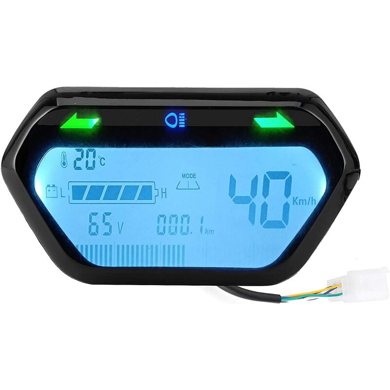 

Medidor de motocicleta 48 V / 60 V velocímetro odómetro tacómetro pantalla LCD digital universal para motocicleta eléctrica