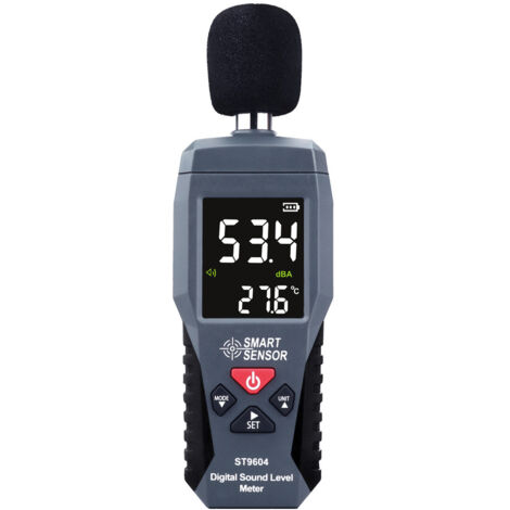 Medidor de nivel de sonido con sensor inteligente, grabador de nivel de sonido, comprobador de ruido, medidor de sonido de audio digital, rango de medición 30-130 dB