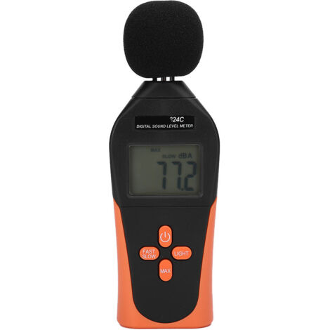 Medidor de nivel de sonido digital portátil 824C, medidor de nivel de ruido y decibelios, de 30 a 130 dBA