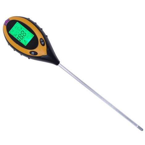 Medidor de pH del suelo Kit de prueba de suelo 4 en 1, luz de temperatura de humedad de pH
