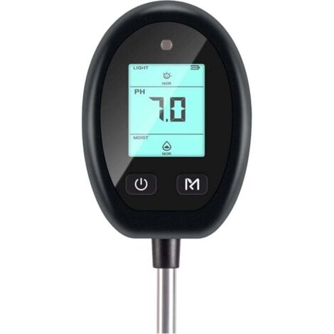 Medidor de pH del suelo KZQ (31 × 5,8 × 5,8 cm) para jardinería - Medidor de humedad interior 6 en 1, medidor de pH preciso para suelo