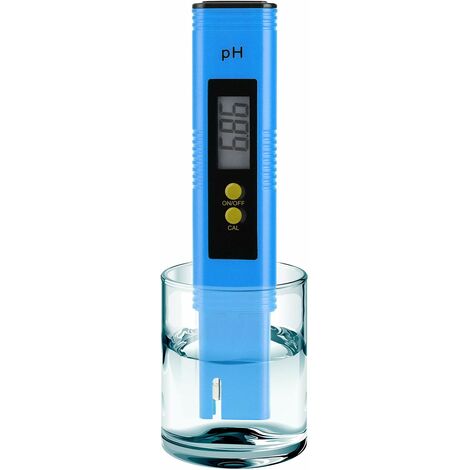 Medidor de PH digital 0.01, tamaño de bolsillo de alta precisión con rango de medición de 0-14pH para beber en el hogar, piscina y acuario (azul) - DKSFJKL