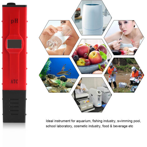 Medidor de pH digital profesional: indicador de calidad del agua para acuarios e hidroponía modelo LCD portátil con retroiluminación.