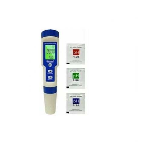 Medidor de pH electrónico 5 en 1 con TDS, CE, salinidad, temperatura, pH, comprobador multiparámetro, resistente al agua IP67, medidor de pH de agua de alta precisión, compensación automática de tempe