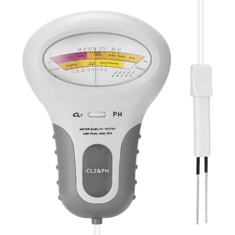Medidor de pH electrónico, kit de análisis de agua de piscina, medidor de cloro de PH 2 en 1, PC-102, medidor de cloro de PH, dispositivo de prueba de calidad del agua, medición CL2 para acuario de pi