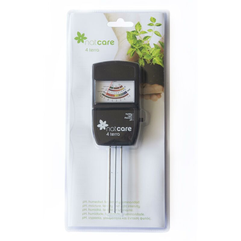 

Natcare - Medidor de PH + Humedad + Fertilidad+ Luminosidad para suelos