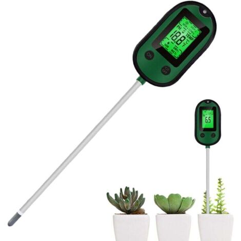 Medidor de pH KZQ (32 × 2 × 2 cm), comprobador de pH para suelo de jardín, comprobador de pH de suelo de alta precisión, kit de análisis de suelo, medidor de agua en maceta, medidor de agua pequeño pa