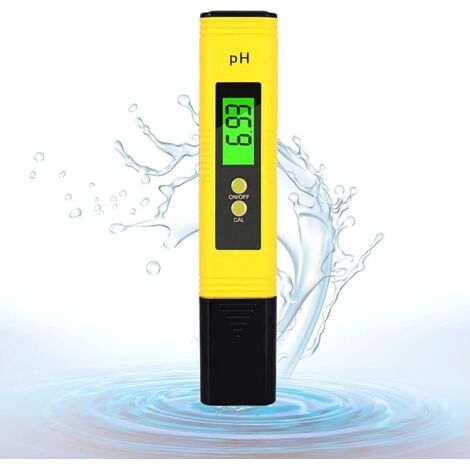 Medidor de pH, medidor de valor de pH, medidor de pH con pantalla LCD, comprobador de pH portátil para agua potable, piscina, acuario, medidor de pH de alta precisión, rango de medición de 0,00 a 14,0