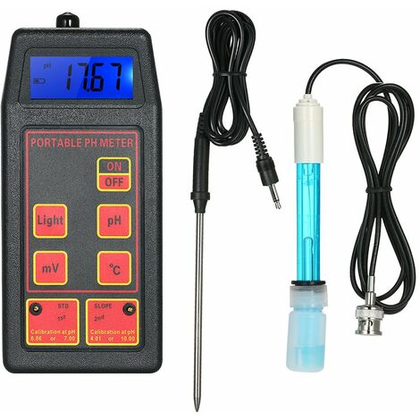 Medidor de pH / ORP / TEMP portátil profesional Detector de agua Multiparámetro Digital LCD Tri-Meter Monitor de calidad del agua multifunción Probador de calidad del agua de temperatura de pH multipa