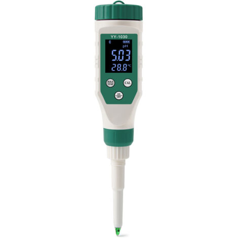 Medidor de pH para agua, masa, queso, cosméticos y tierra (modelos puntiagudos/planos).