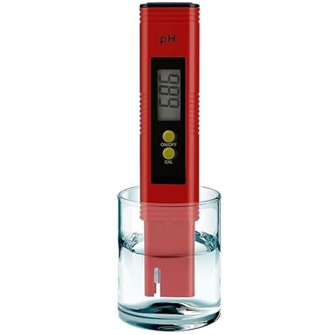 Medidor de pH para hidroponía de agua, comprobador de pH digital, bolígrafo de bolsillo de alta precisión de 0,01 con rango de medición de pH de 0 a 14 para agua potable doméstica, piscina y acuario, 