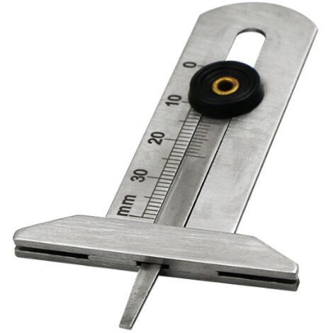 Medidor de profundidad de banda de rodadura de neumáticos de 0-30 mm, escala vernier de acero inoxidable para neumáticos, plantilla de regla para banda de rodadura de neumáticos