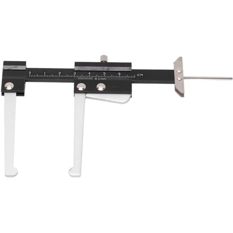 Medidor de profundidad de disco de freno, medidor de perfil de disco de neumático, medidor de perfil de 60 mm, escala métrica manual, herramienta de medición micrométrica de rotor portátil para