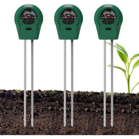 Medidor de suelo 3 en 1, medidor de humedad 3 en 1, medidor de pH de suelo de 3 piezas, medidor de humedad de suelo, medidor de humedad de plantas para el hogar, césped, plantas, granjas, de DEBUNS