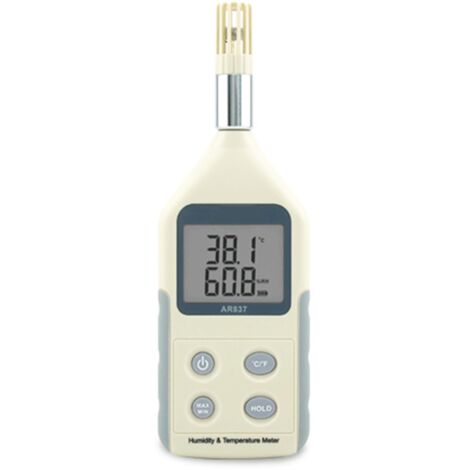 Medidor de temperatura y humedad industrial, termómetro e higrómetro digital, temperatura de -10 °C a 50 °C, humedad relativa del 5 % al 98 %. Medición de temperatura.
