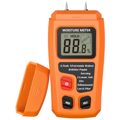 Medidor digital de pasadores con pantalla LCD para materiales de construcción de madera y pisos de madera dura.