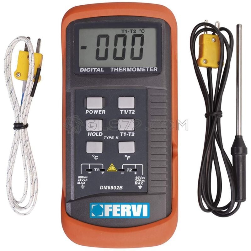 

MEDIDOR DIGITAL DE TEMPERATURA PORTATIL CON FUNDA T063 - Fervi