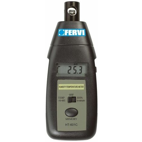 Medidor digital de temperatura y humedad de ambiente FERVI T057