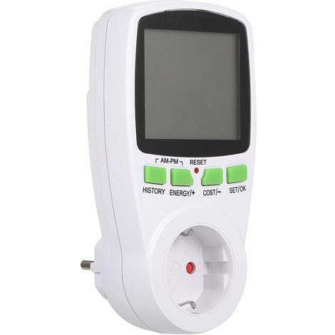 Medidor digital Wattmet potencia, medidor de energia, voltaje de alimentacion Grafico de medicion del zocalo