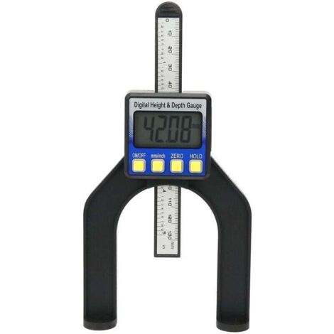 Medidor electrónico de altura y profundidad KZQ, pantalla digital, regla para carpintería, herramienta de medición de 0 a 80 mm