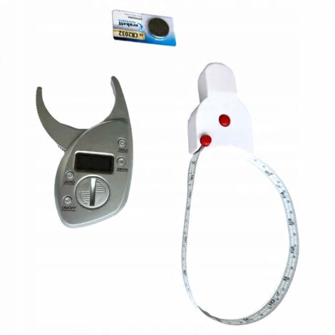 Medidor electrónico de circunferencia de cintura + cinta métrica (juego)