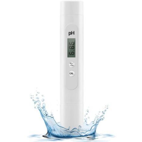 Medidor electrónico de pH preciso de 0 a 14 para piscinas, acuarios y agua potable: resistente al agua, calibrable e incluye solución de calibración.