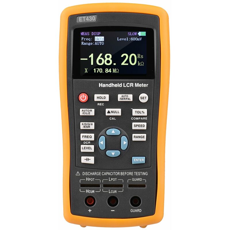 

Medidor LCR portátil de 100 kHz LCD Digital de 2,5 pulgadas, probador de multímetro LCR, 0,6 Vrms