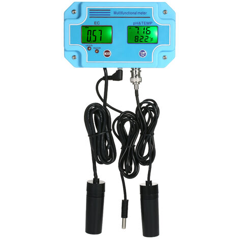 Medidor profesional de pH/EC/TEMP 3 en 1,Detector de agua,Monitor digital LCD de la calidad del agua