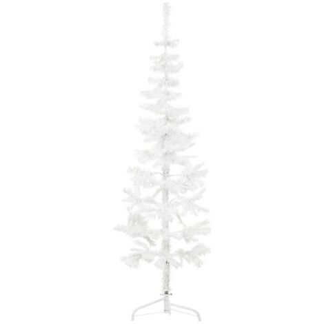 Medio árbol de Navidad artificial con soporte  120 cm