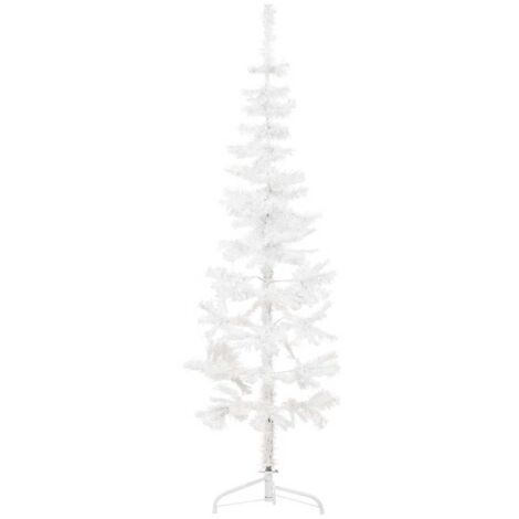 Medio árbol de Navidad artificial con soporte 180 cm