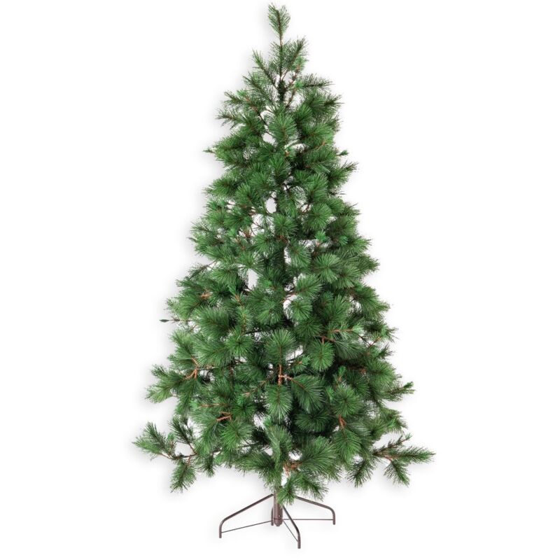 

Medio árbol de Navidad para pared de 424 ramas verdes de PEy PVC Ø 120x210 cm