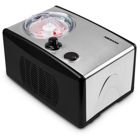 Medion MD 18387 Eismaschine schwarz und silber 1,5 Liter