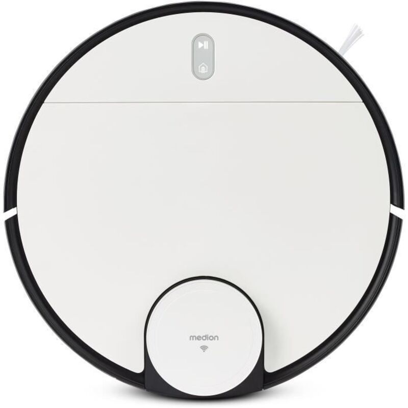 MEDION Robot aspirateur X40 SW | navigation intelligente au laser | Amazon Alexa - Google Assistant - par la voix