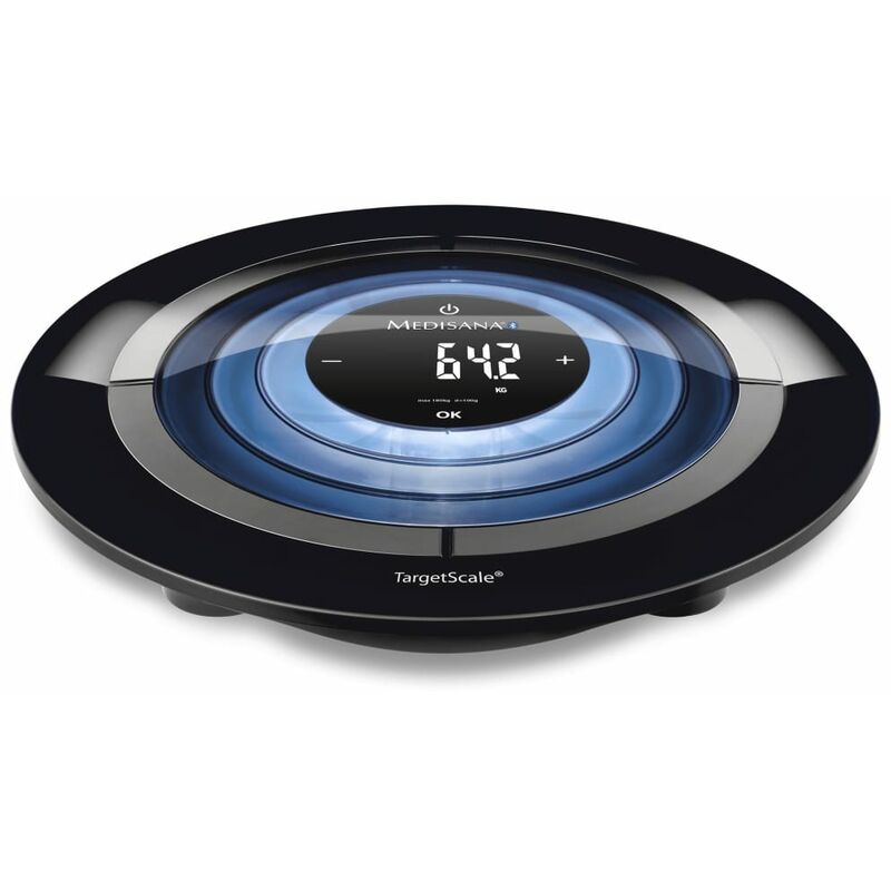 

Báscula análisis corporal TargetScale 3 negro y plata 180 kg - Negro - Medisana