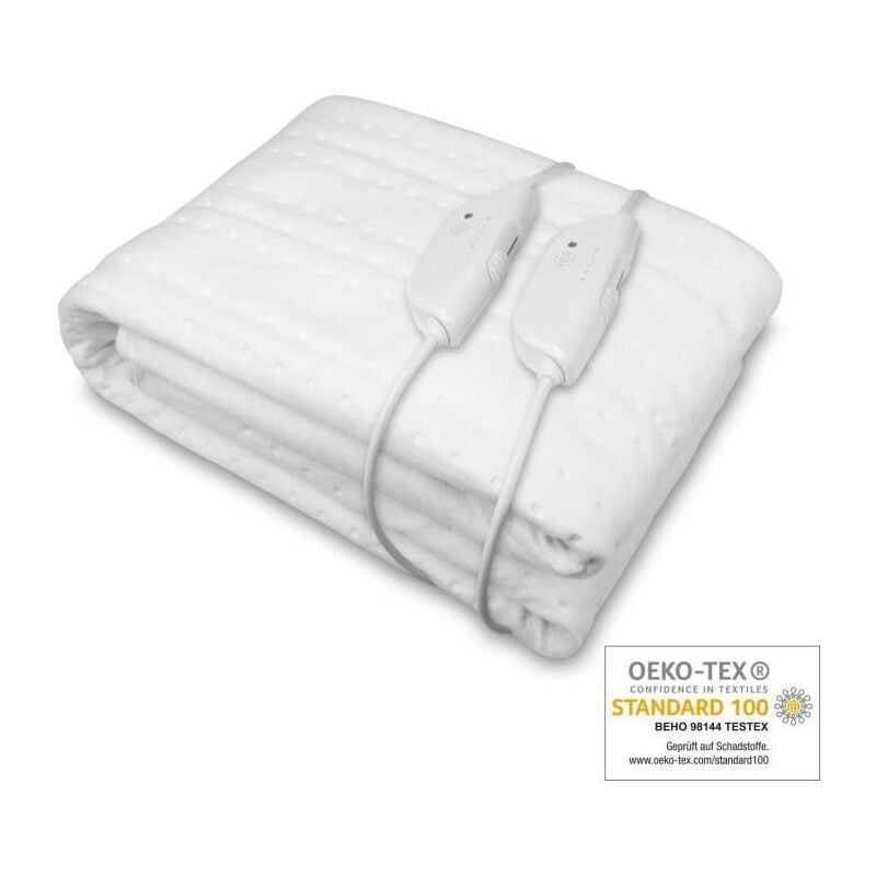 Surmatelas chauffant King Size MEDISANA - HU 676 XXL - 2 éléments de commande, 150 x 160 cm, 4 réglages de températures, lav