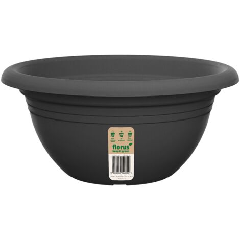 Mediterran Bowl 40cm Vase ronde d'anthracite
