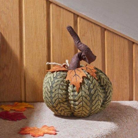 Medium Autumn Plush Pumpkin 16cm Rustic Seasonal Home Décor Halloween Artificial Pumpkin Cushion Ornament