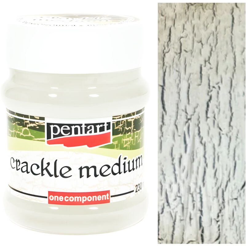 Médium de vernis craquelant pour peintures de découpage, vernis craquelé Pentat 230ml