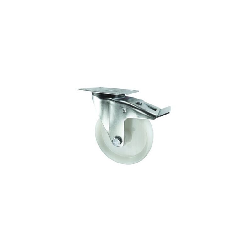 Braked Swivel Plate 100mm Nylon - Atlas Workholders